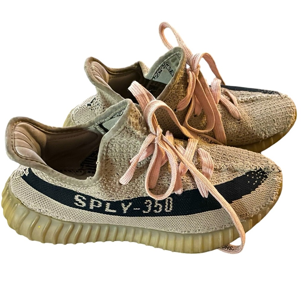 Mens Adidas Yeezy Sneaker Boost 350 V2 Size 6.5 Slate Beige Black Athletic shoe